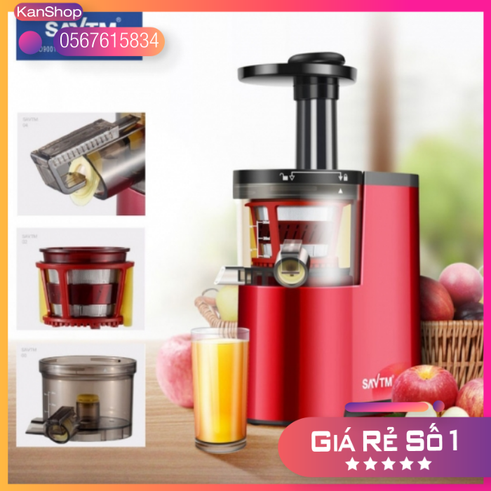 Máy ép trái cây hoa quả tốc độ chậm savtm je-07 150w - hàng nhập khẩu