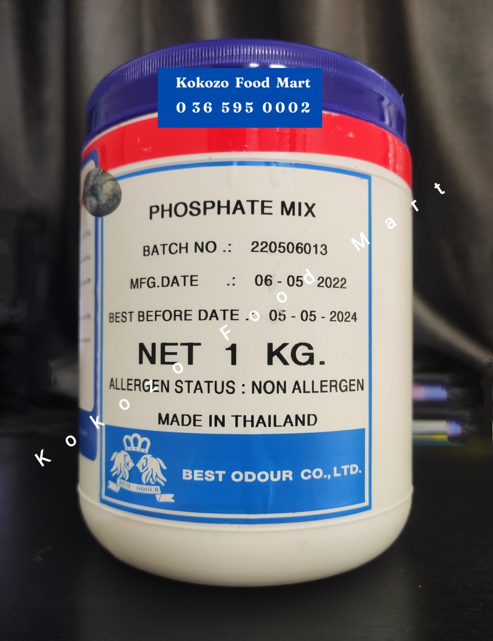 Bột phụ gia làm giò chả phosphate mix hộp 1kg