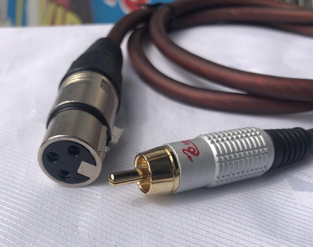 Dây chyển từ jack bông sen ra đầu canon cái dài 1 mét
