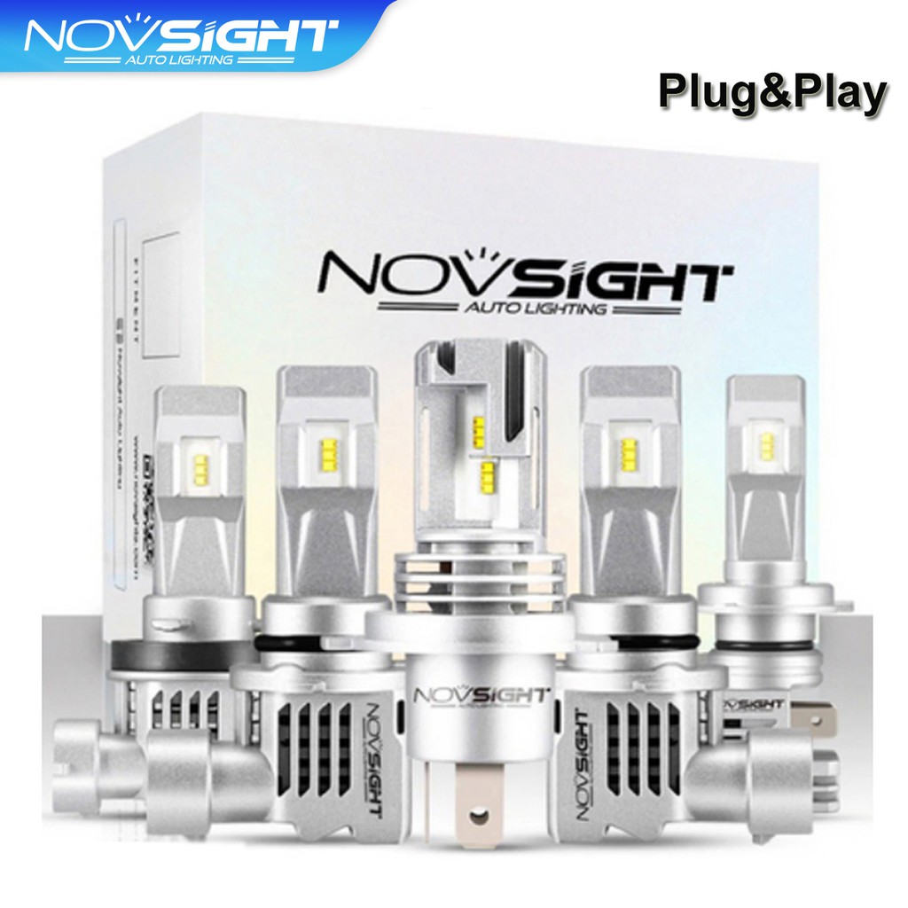 Bộ đèn pha cos led ô tô / xe máy siêu sáng novsight n30s chip zes 10.000 lm chân h4 / h7 / h11 / hb3