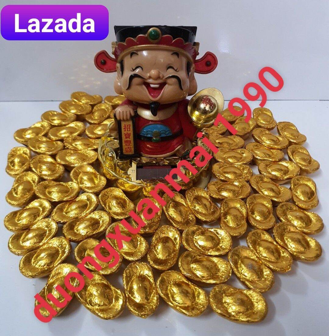socola THỎI VÀNG thần tài ( cầu phát tài -phát lộc) túi 500g -date 2025