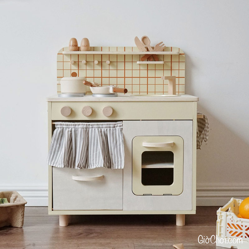 Bộ đồ chơi nhà bếp bằng gỗ cho bé từ 3 tuổi