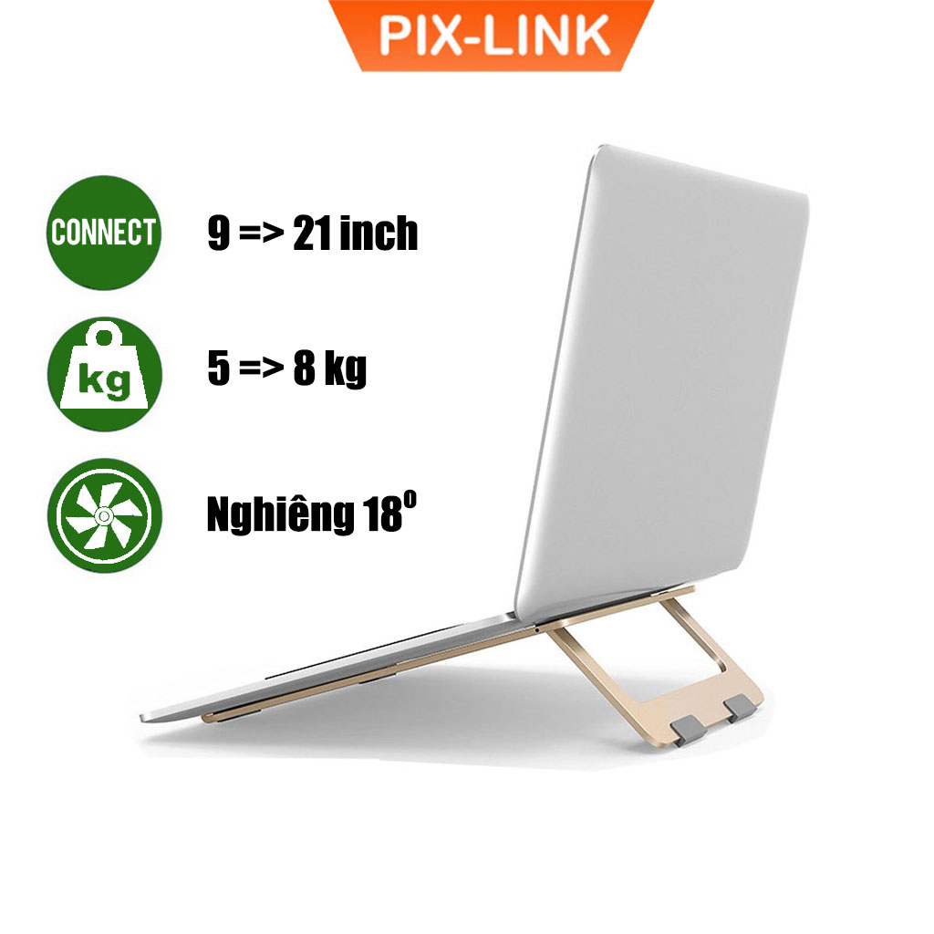 Giá đỡ Laptop , MacBook , Ultrabook, Ipad, Sách chất liệu bằng nhôm điều chỉnh độ cao , chống mỏi cổ, hỗ trợ tản nhiệt, dễ gấp gọn