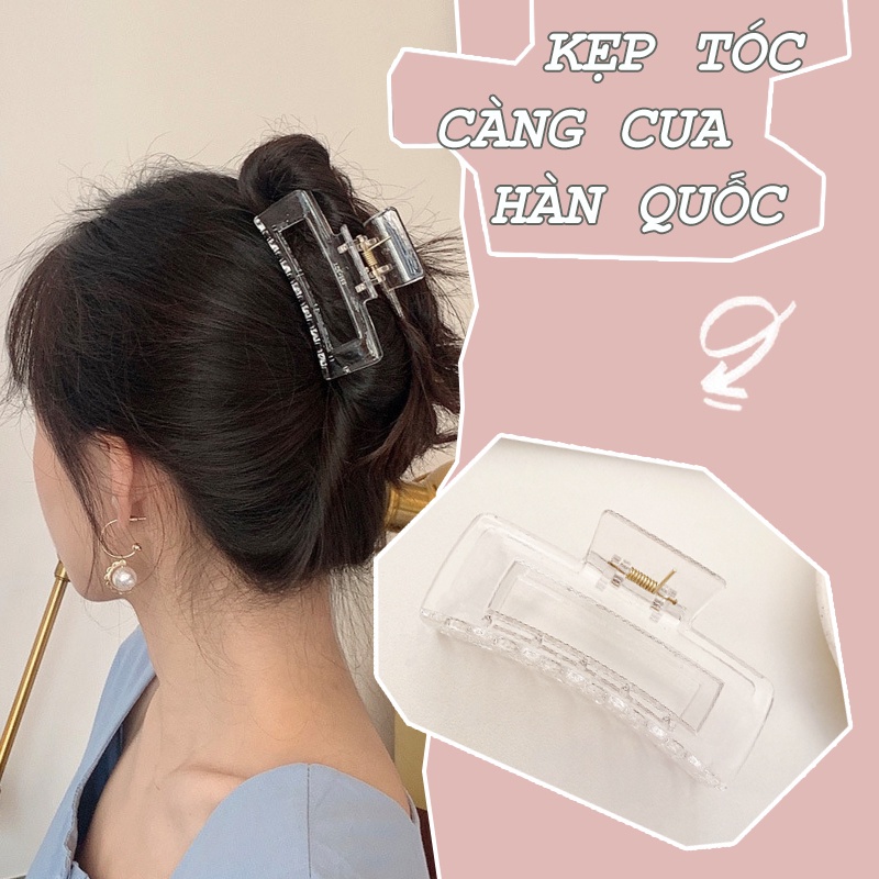 Kẹp tóc càng cua NOVSET kẹp tóc hàn quốc đẹp thiết kế kiểu dáng nhựa nhám có chọn màu Mã #KT_16881