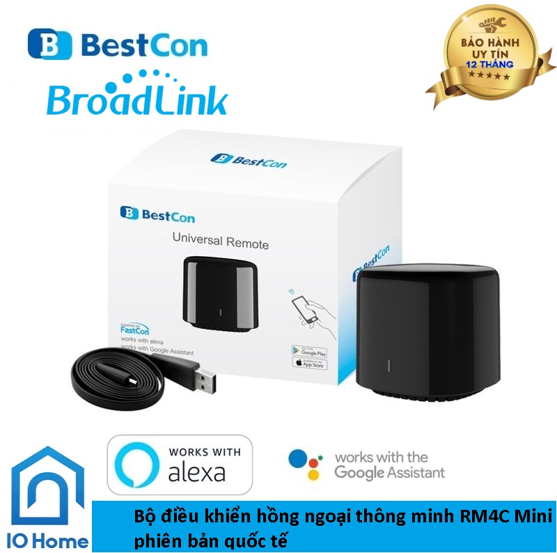 Điều Khiển Hồng Ngoại Thông Minh Broadlink RM4C mini - Broadlink BestCon RM4C mini iohome