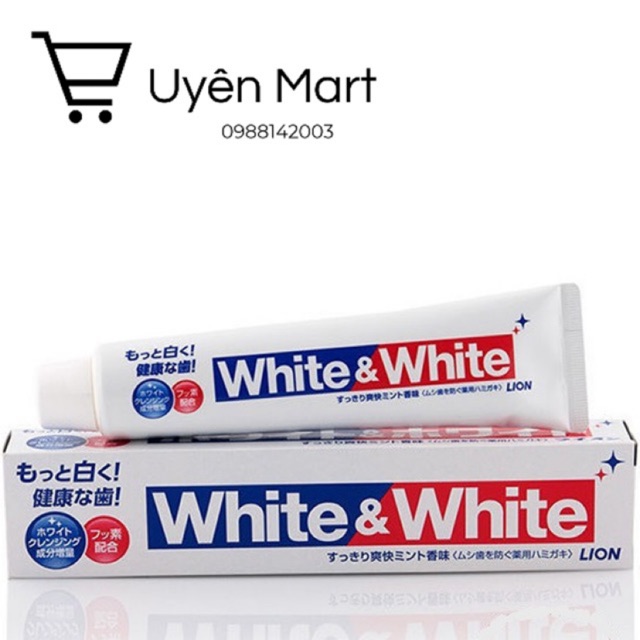 Kem đánh răng White & White Nhật Lion 150g, sản phẩm tốt, chất lượng cao, cam kết như hình, độ bền cao