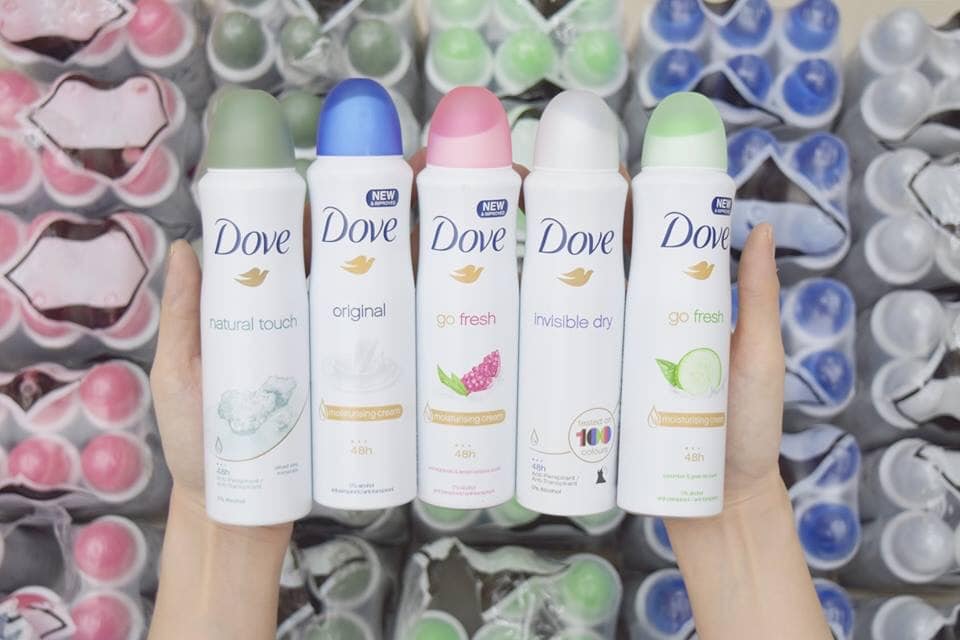 Bộ 2 xịt khử mùi toàn thân dành cho nữ dove - 150ml x 2