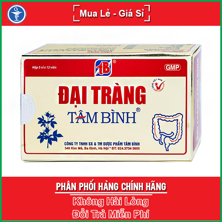 Đại Tràng Tâm Bình Hộp 60 viên - Hỗ trợ giảm các biểu hiện của vjiêm đại tràng cấp và mạn tính