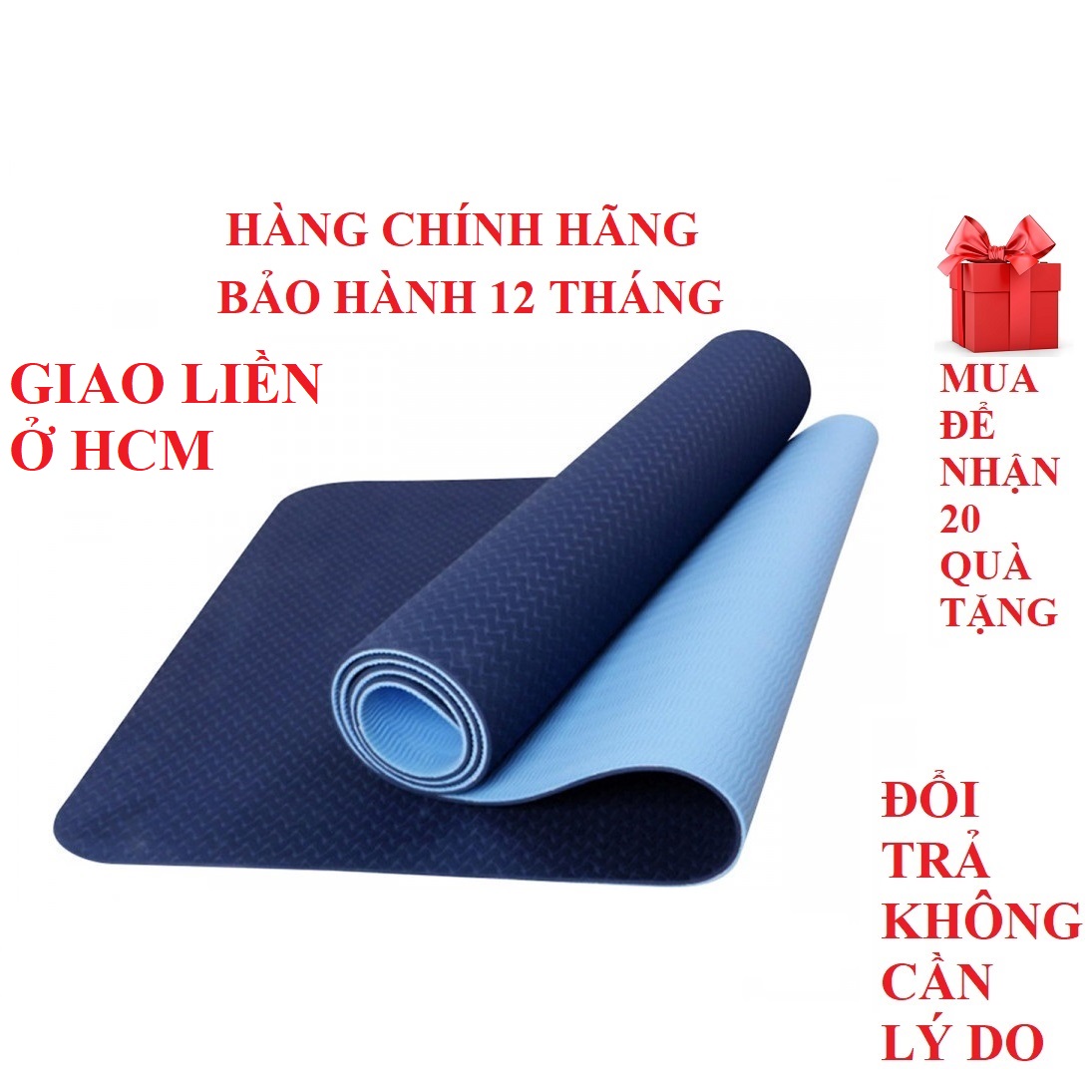 [HCM]Thảm tập yoga thảm tập gym 2 lớp 6mm chính hãng hãng Eco Friendly bảo hành 365 ngày lỗi 1 đổi 1 ngay lập tức hoàn tiền 100% nếu không hài lòng về sản phẩm không cần lý do