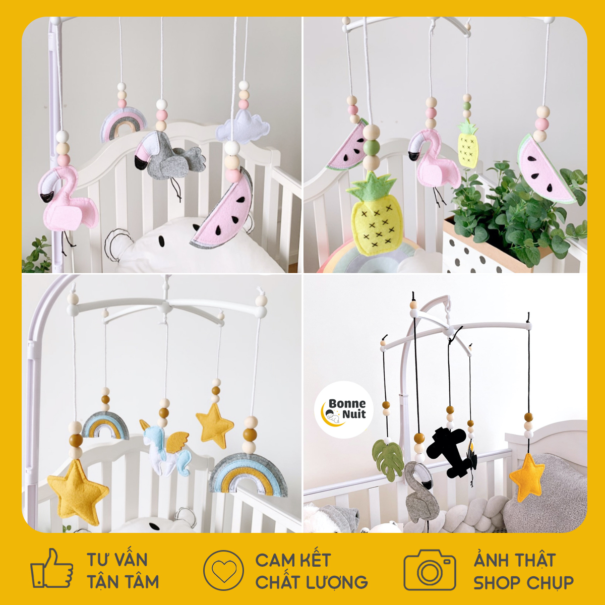 Các mẫu treo cũi cực xinh cho cả bé trai & bé gái