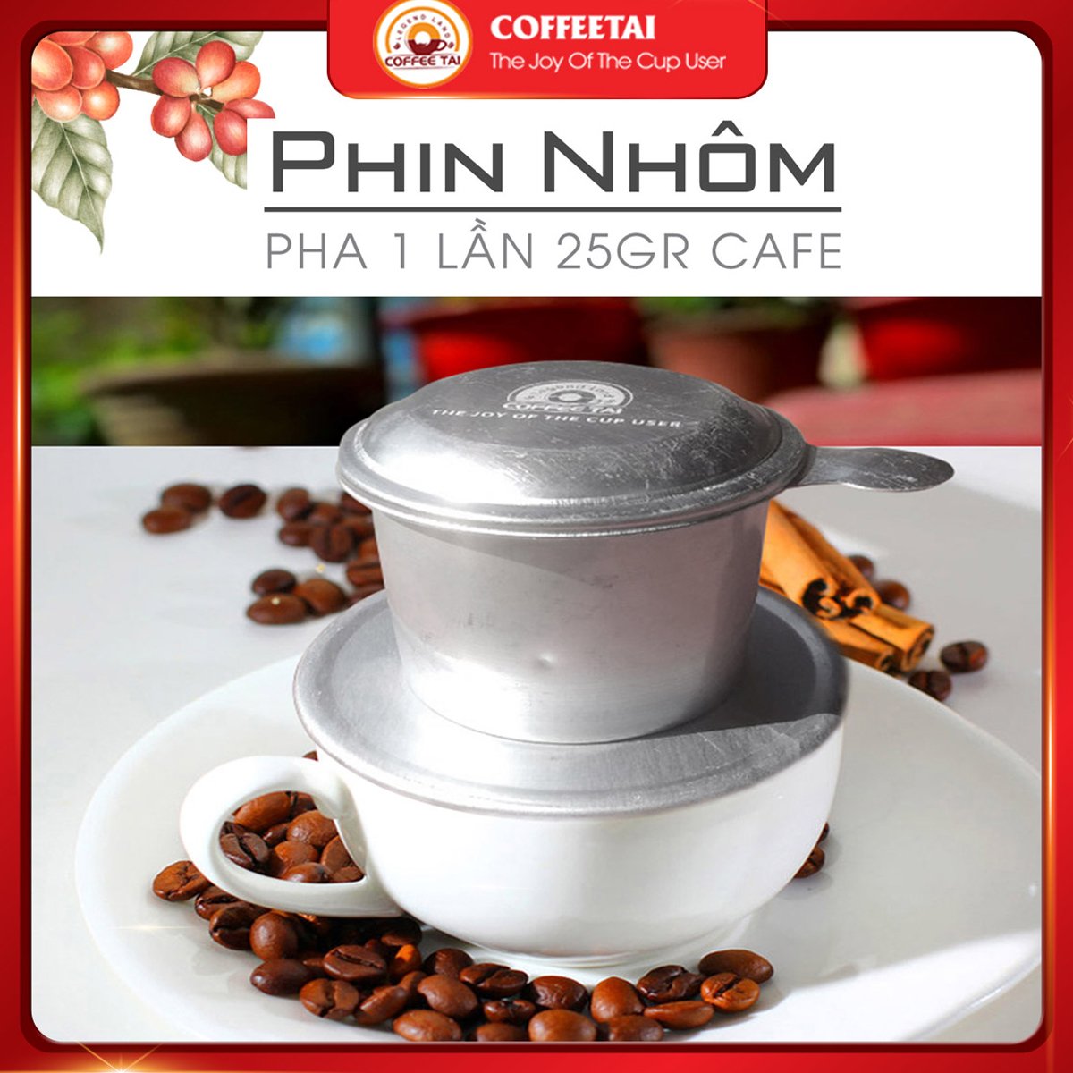 [HCM]Phin Pha cà phê Bột hiệu COFFEETAI Bền Đẹp Dành Cho Các Tín Đồ Cafe