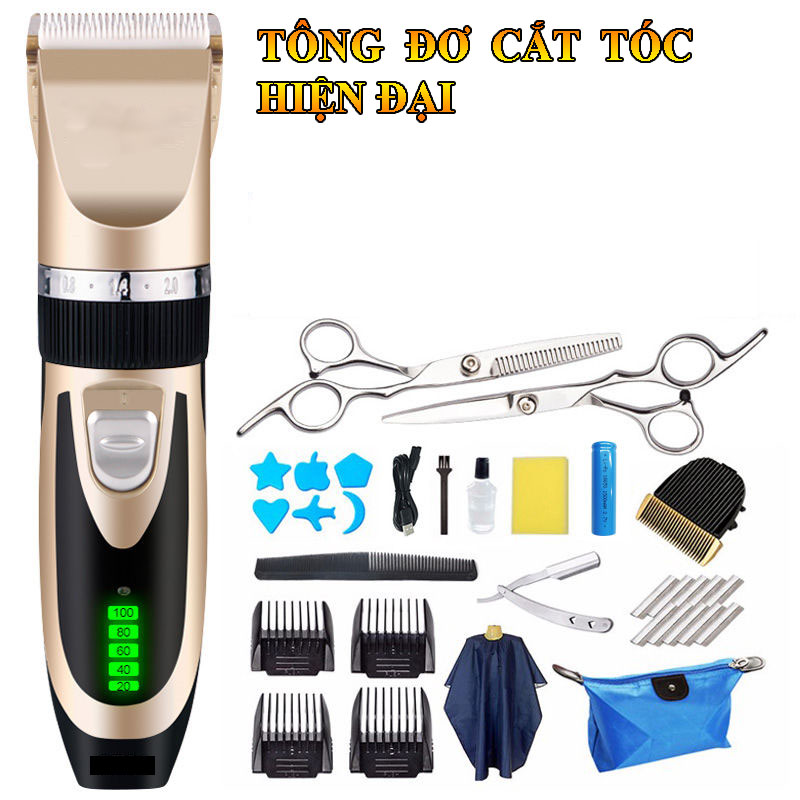 [HÀNG CÓ SẴN] Tông đơ cắt tóc , Tăng Đơ Cắt Tóc Gia Đình , tông đơ cắt tóc cho bé hàng nhật ,Tông ĐƠ cắt tóc RFC Chất Lượng Uy Tín Tặng kèm ( 2 Kéo Cắt Tỉa + Cứ Cắt + 1 Pin )
