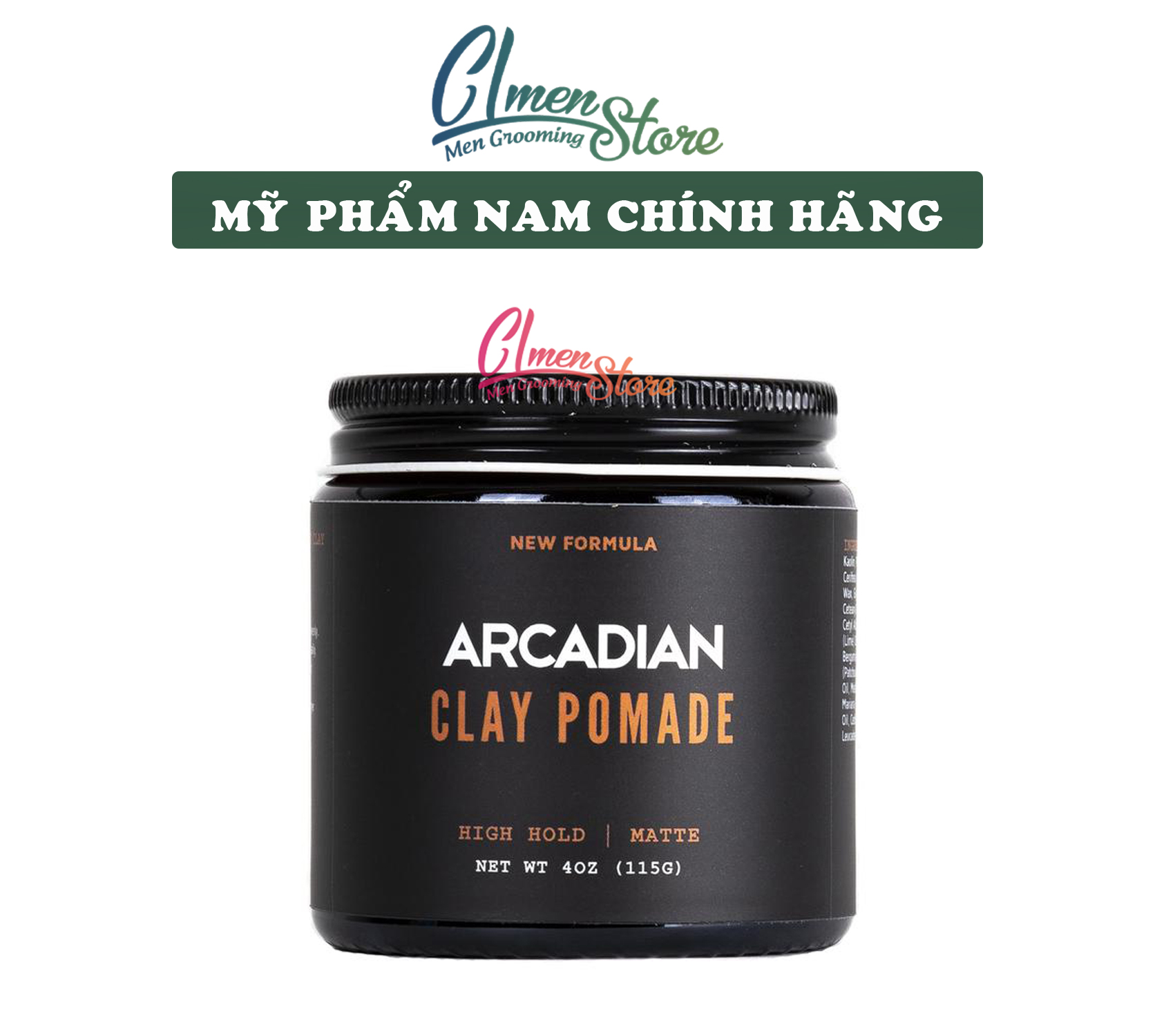 Sáp vuốt tóc Arcadian Clay Pomade | Full size & Travel size