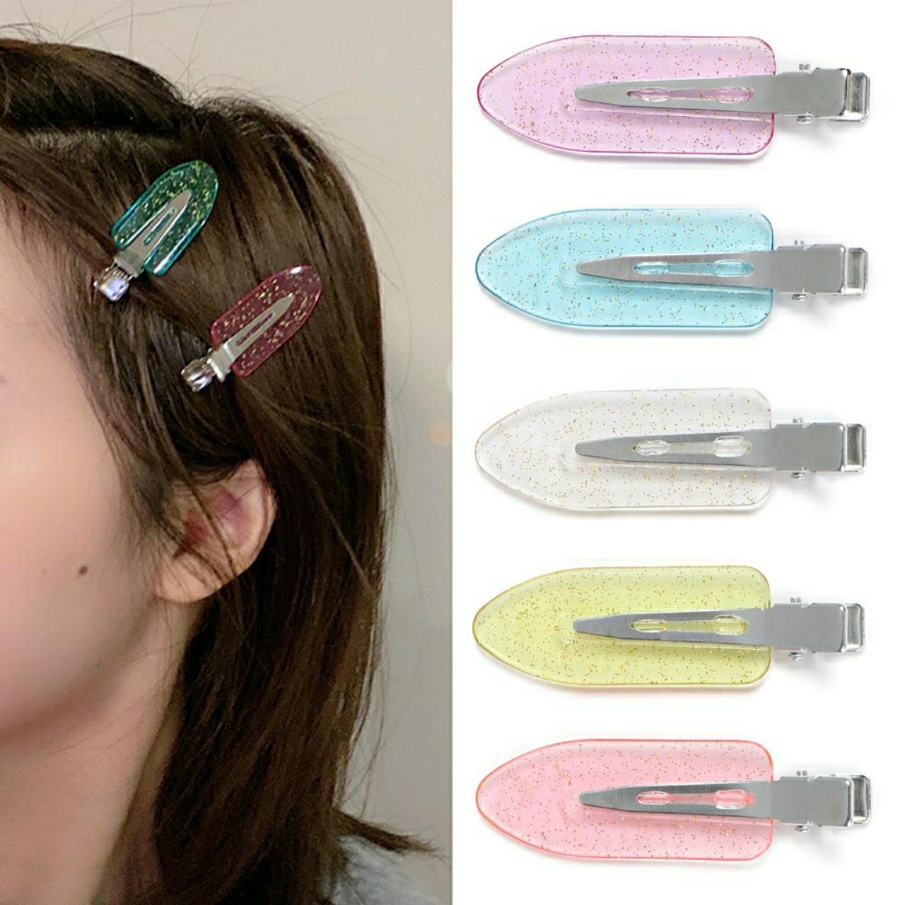 Kẹp tóc set 04 kẹp idoll nhựa trong