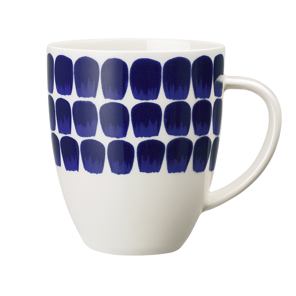 Cốc sứ Tuokio Iittala, họa tiết xanh cobalt - Dung tích 340ml