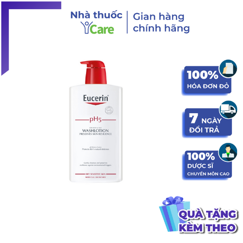Sữa tắm da nhạy cảm eucerin ph5 washlotion chai 1000ml