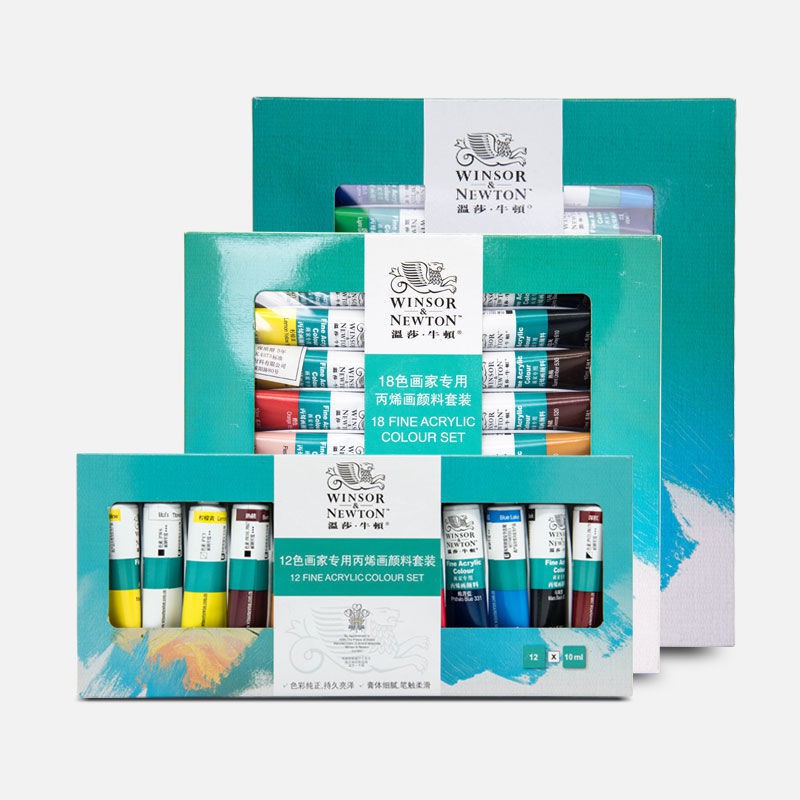 Màu acrylic winsor & newton 12,18 & 24 tuýp 10ml - winsor & newton acrylic painting