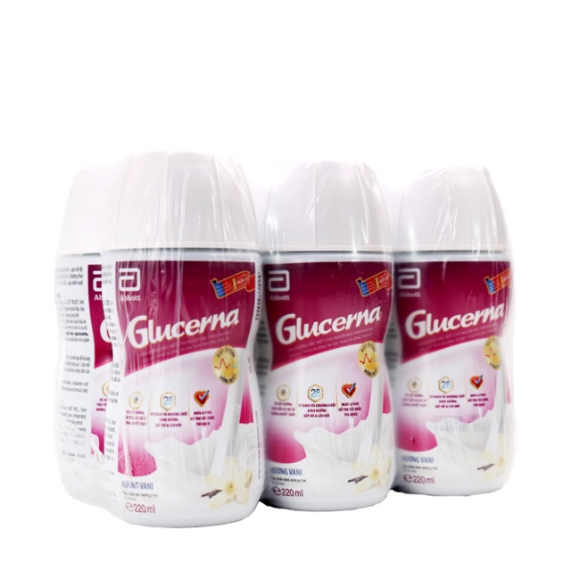 [Hoàn tiền 12%] Sữa Lốc Pha Sẵn Glucerna Dành Cho Người Tiểu Đường 220ml Hương Vani