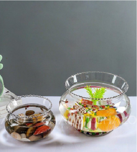 BỂ CÁ THUỶ TINH TRANG TRÍ 18CM, CÓNG CÁ THUỶ TINH TRANG TRÍ, BÌNH CÁ, CHẬU CÂY THUỶ TINH TRANG TRÍ