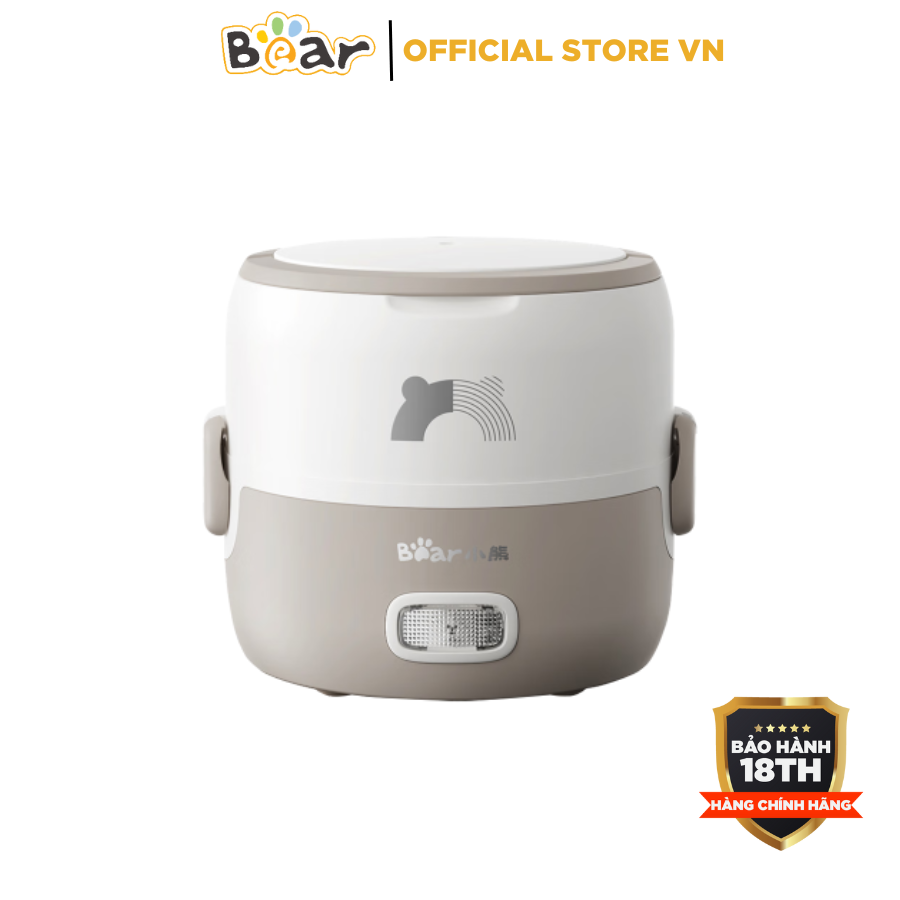 Hộp cơm cắm điện 1.35l đa năng bear dfh-c13s6, hâm nóng- nấu cơm văn phòng, bảo hành 18 tháng