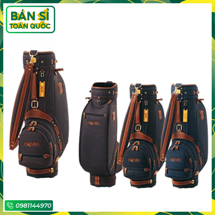 Túi Đựng Gậy Golf HonmA - Túi Gậy Golf  Mới Nâu Da Bò [bền đẹp]