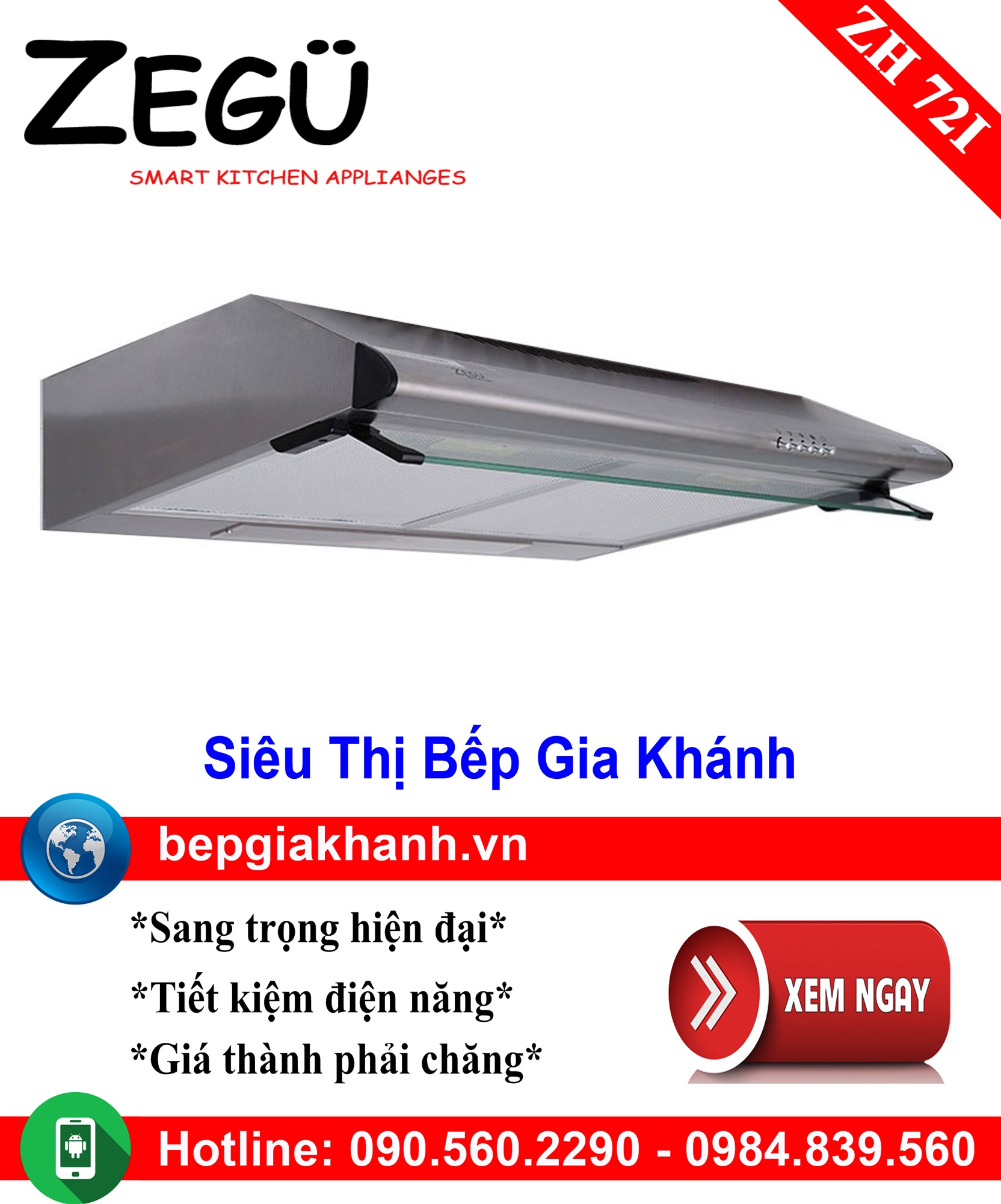 [HCM]Máy hút mùi cổ điển 70cm Zegu ZH 72I, máy hút mùi nhà bếp, máy hút mùi bếp, máy hút mùi kính cong, máy hút mùi canzy, máy hút mùi mini, máy hút mùi âm trần, máy hút mùi electrolux, may hut mui