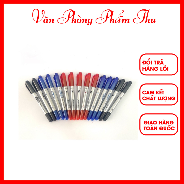 Hộp 10 cây bút lông dầu thiên long mực bám dính tối ưu nhanh khô và không độc hại