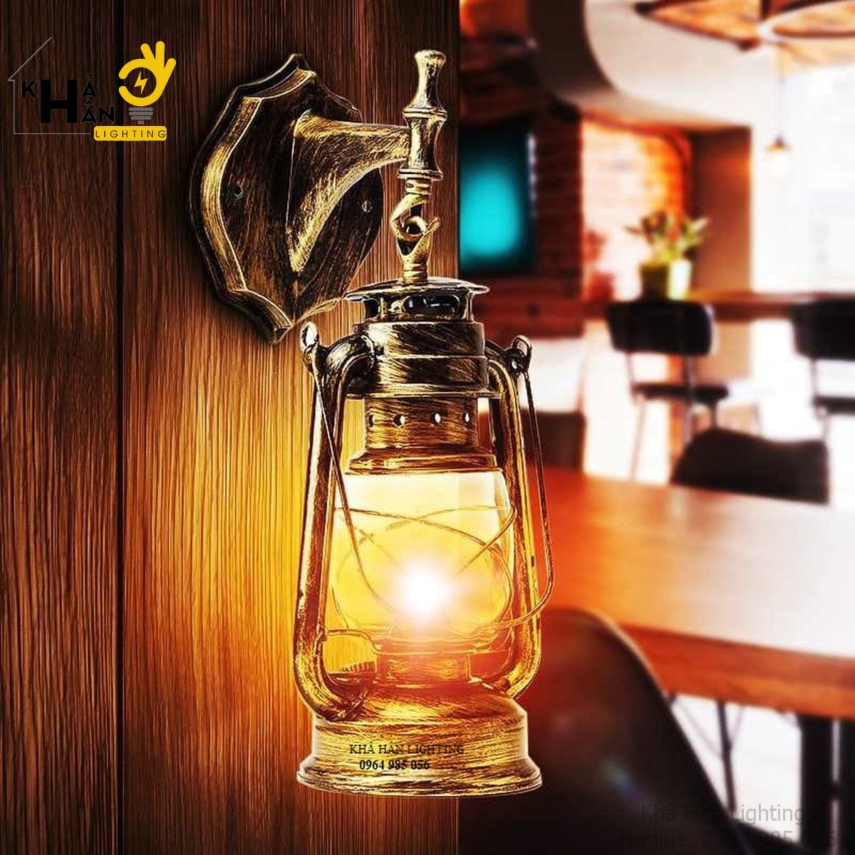 Đèn Vách, Đèn Tường Trang Trí Kiểu Đèn Bão, Đèn Dầu - Đèn Khả Hân đèn trang trí quán cafe, nhà hàng, kiểu dáng vintage