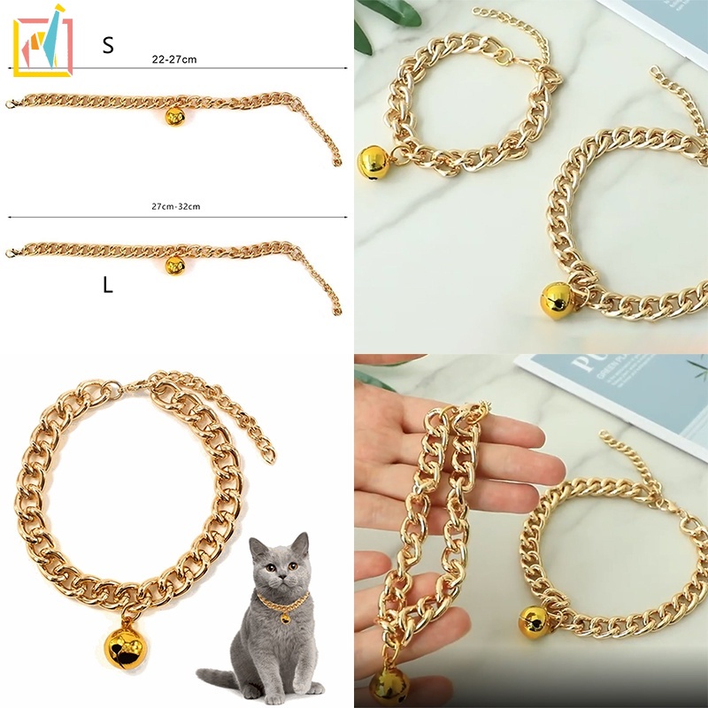 Vòng đeo cổ bằng nhôm có chuông kích thước nhỏ/vừa cho thú cưng
