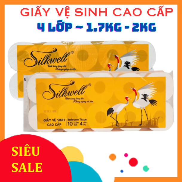 Giấy vệ sinh cao cấp 4 lớp silkwell