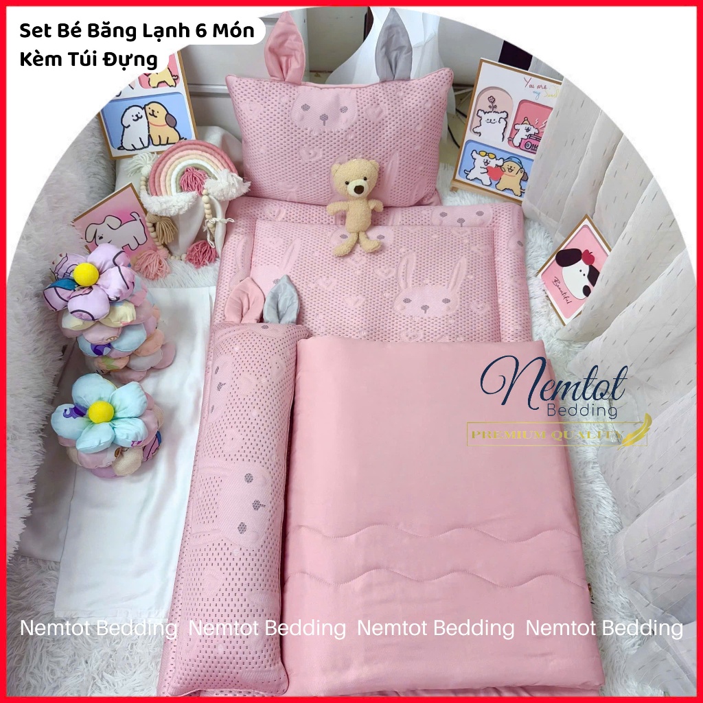 ❄️ Design Template ❄️ Tencel Viscose Ice Silk Mattress, Pillow, and Blanket Set for Children Going to School _ Nemtot Bedding Giá 930,000 Đồng*Miễn phí vận chuyển