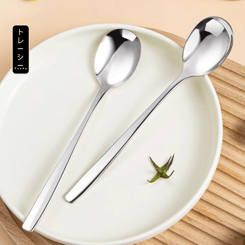 Thìa muỗng inox 304 FEEKA cán dài cao cấp, muỗng thìa inox 304 cao cấp cán dài
