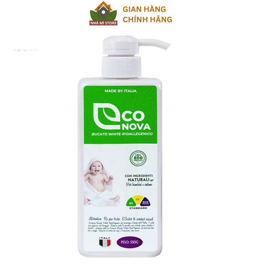 Nước giặt thảo mộc chống dị ứng dành cho da nhạy cảm Econova - Chai 550g