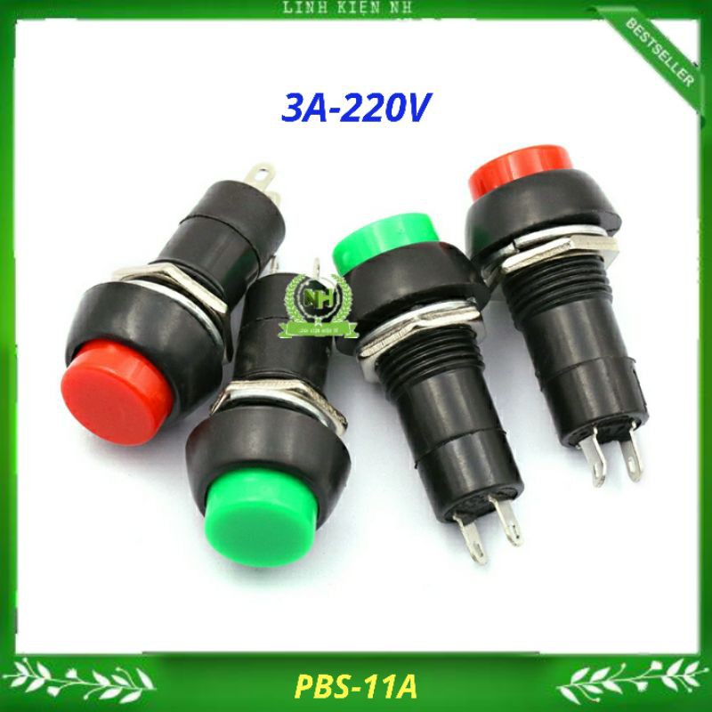 10C Công tắc nhấn nhả / nhấn giữ PBS-11 3A-220V