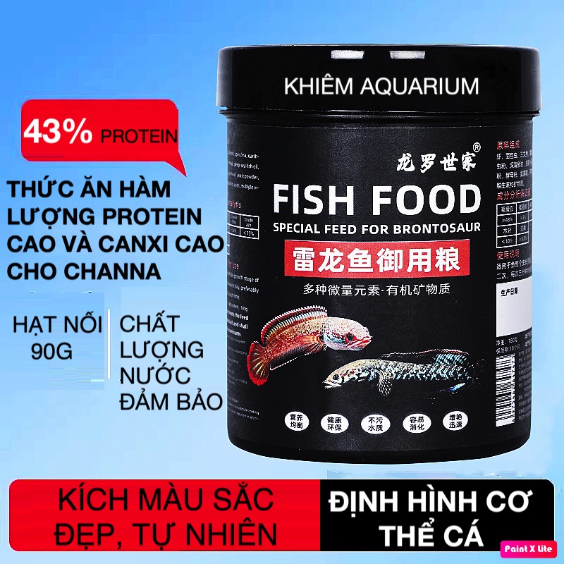  Thức ăn cá lóc Channa Brontosaurus YEE tăng màu tối đa 