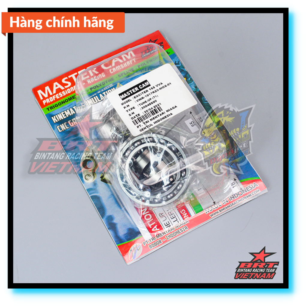 Cốt Cam BRT Exciter135 / Exciter150/ TFX150 / FZ150i/ R15v2 - Hàng chính hãng