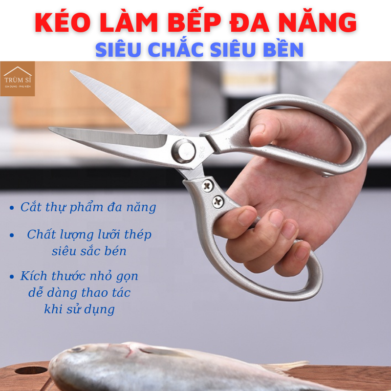 Kéo làm bếp đa năng siêu phẩm nội địa siêu sắc,cắt gà, cắt vịt, cắt thịt các loại - kéo căt hợp kim cao cấp không gỉ. kéo cắt thịt gà, kéo cắt nhôm, kéo tỉa cành siêu bén sk