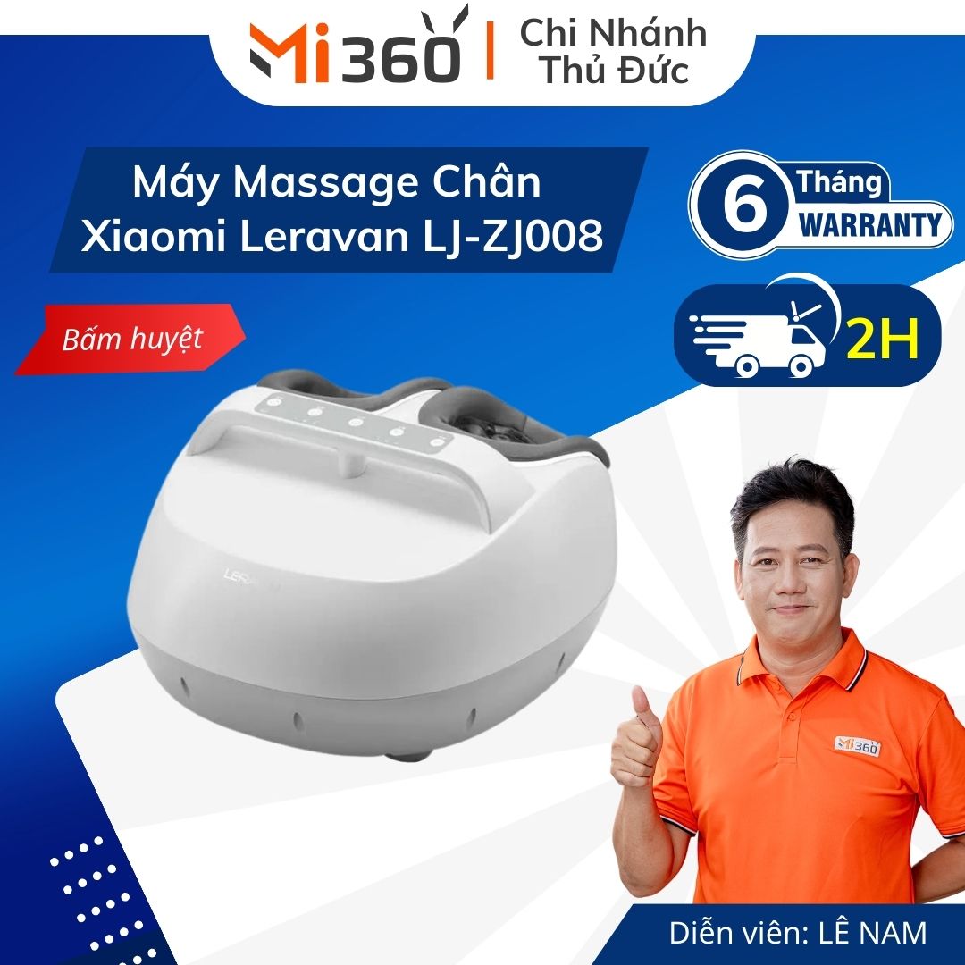 Máy massage chân xiaomi leravan lj-zj008 máy massage chân bấm huyệt hàng chính hãng phân phối
