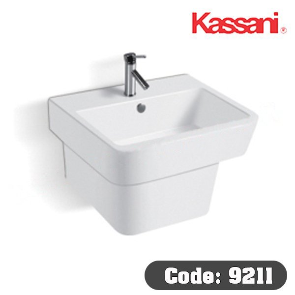 Chậu lavabo 1 khối treo tường cao cấp kassani ks-9211, bồn rửa mặt, bồn rửa tay, lavabo treo tường 1 khối, chậu rửa mặt, chậu rửa tay
