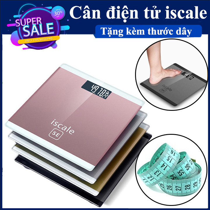 [MJ-25 CÂN ĐT BÁN BÁN CHẠY NHẤT] Cân điện tử Iscale dòng MJ-25 cảm biến hiện đại, Tự động ngắt, cực bền-Cân điện tử cho gia đình và em bé cảm biến kính cường lực-Nhiều màu