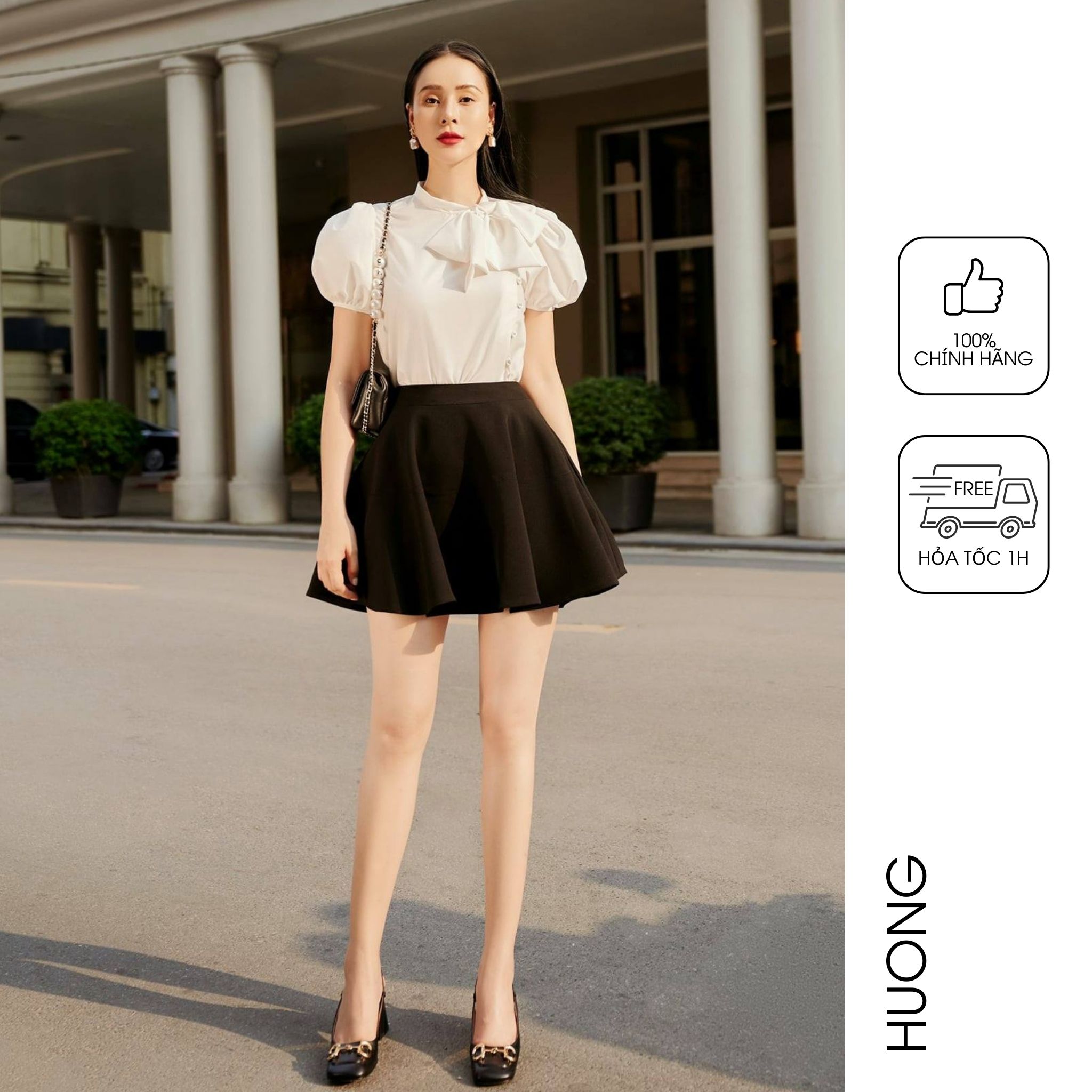 Huong boutique chân váy mini can gấu nữ hbz346