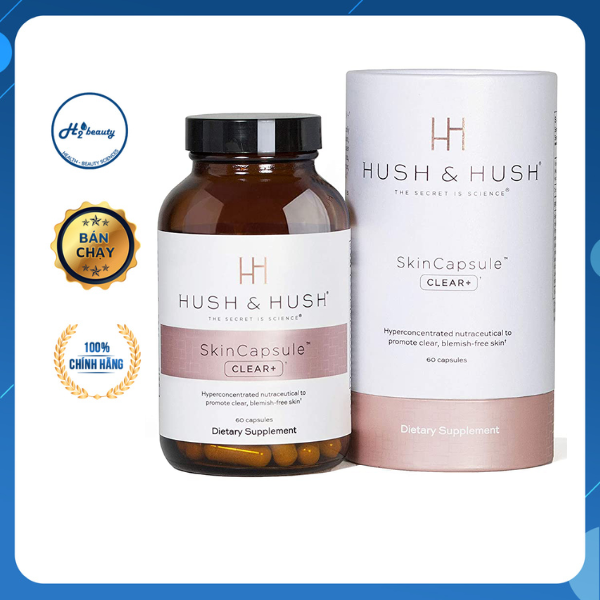 Viên Uống giảm M.u.n Hush & Hush Skin Capsule Clear+ Cao Cấp Từ Mỹ