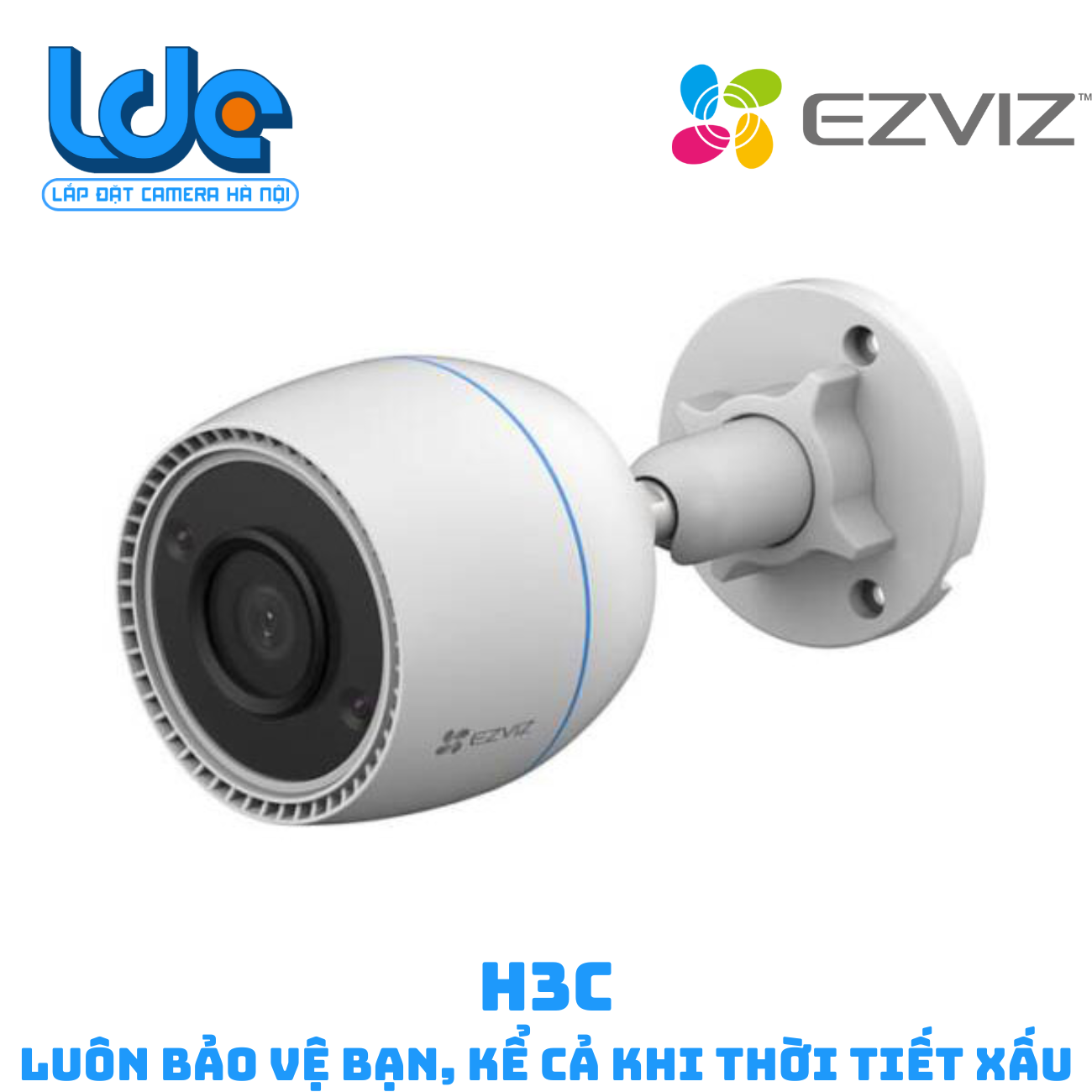 H3C COLOR Camera wifi Ezviz H3C lắp đặt ngoài trời