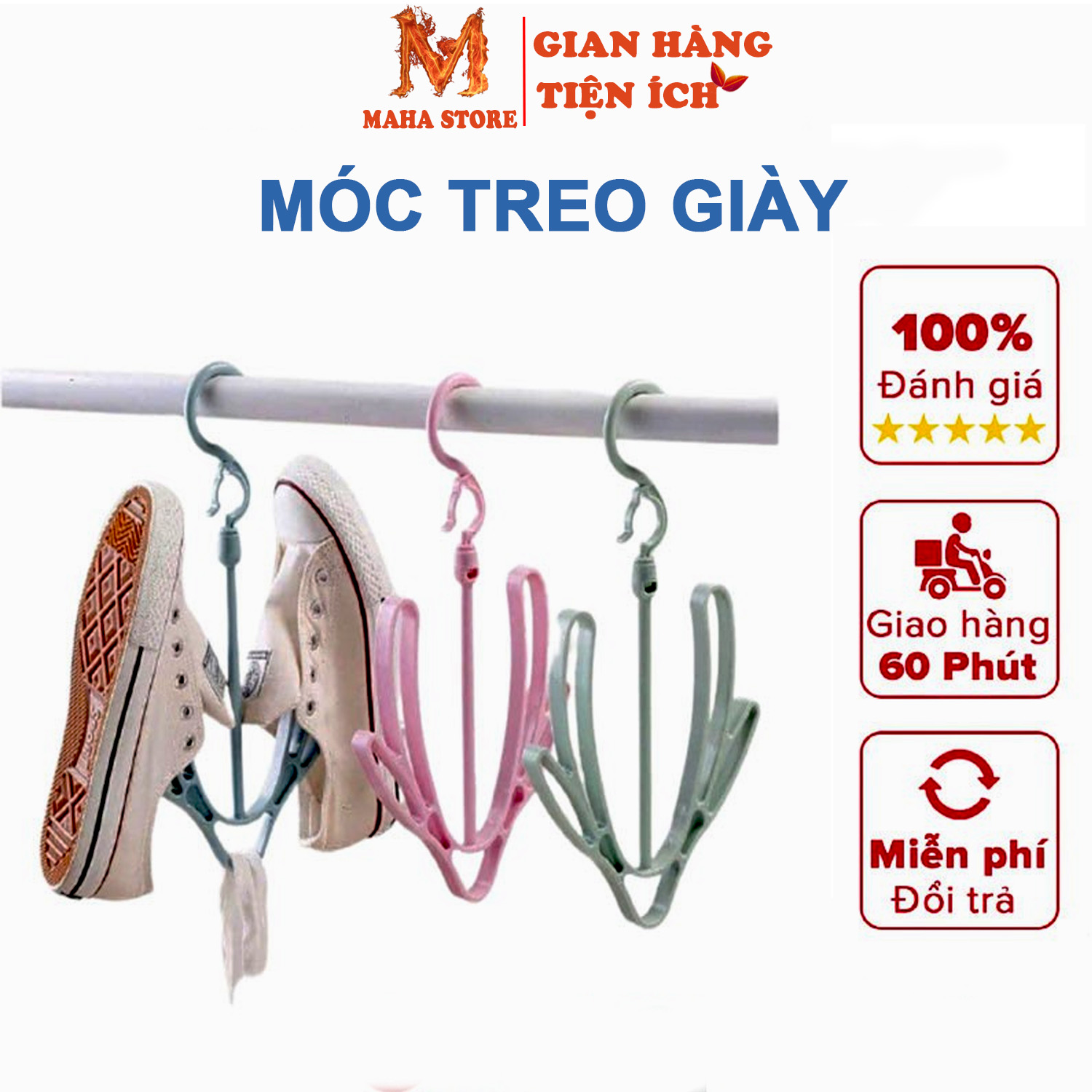 Móc treo giày -móc treo đồ -móc treo phơi giày thông minh xoay 360 độ tiện dụng và đa năng