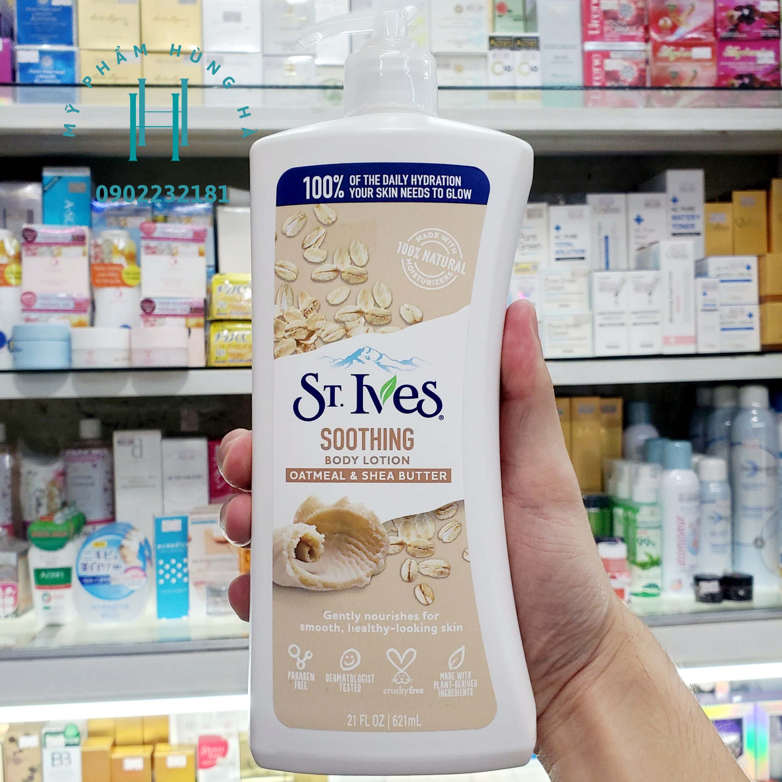 Sữa dưỡng thể Stives, dưỡng thể yến mạch và bơ St.Ives Body Lotion 621ml