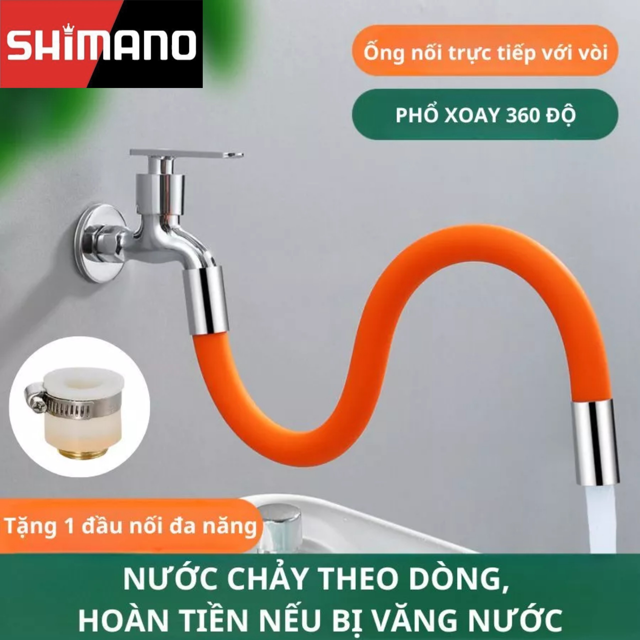Ống nối vòi nước linh hoạt xoay 360 theo mọi hướng, nước chảy thành dòng, vòi nước dài 20/30/50cm