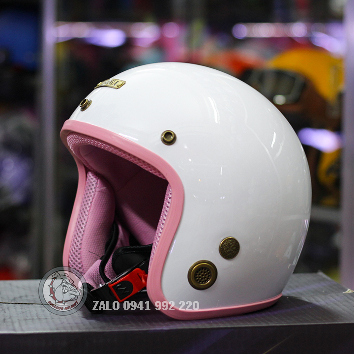 [Trắng Hồng]Mũ bảo hiểm 3/4 SH Omega