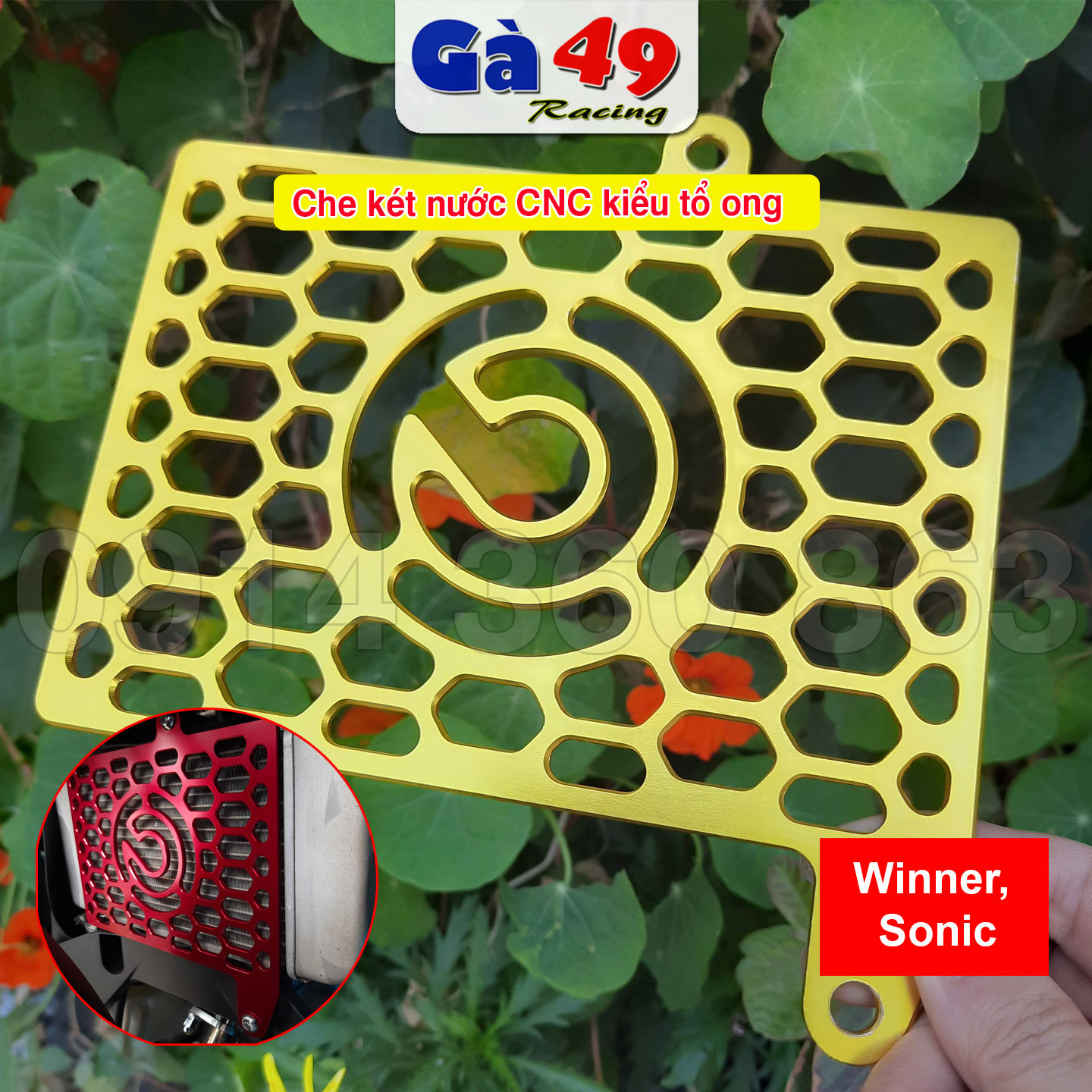 Che két nước Winner X, Winner 150, Sonic Nhôm CNC mẫu mới