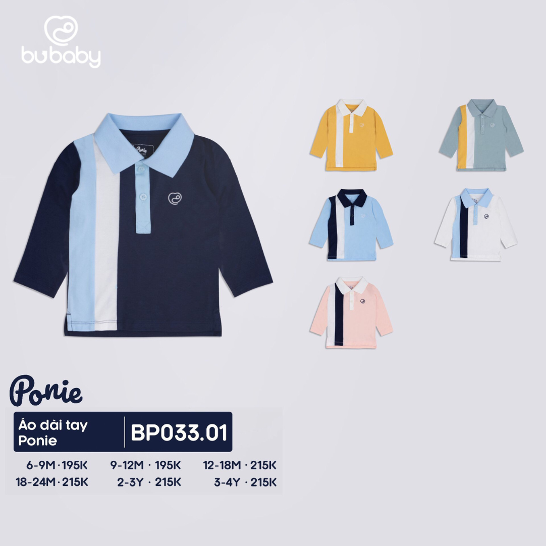 Áo dài tay phối Ponie BU Baby - Bubaby Bình Dương
