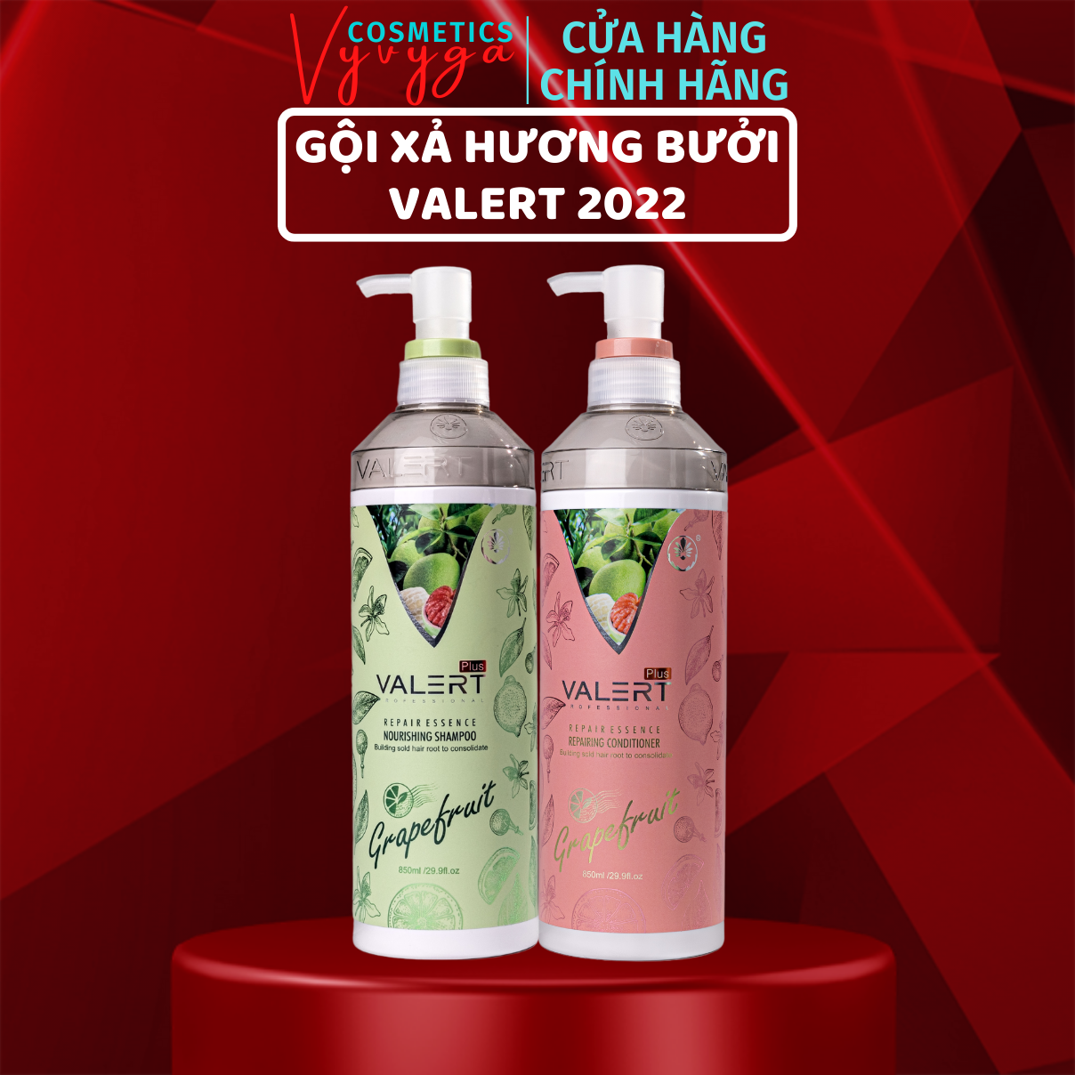 Dầu gội bưởi 850ml + dầu xả bưởi 850ml cặp dầu gội xả valert với tinh dầu bưởi giúp giảm rụng tóc gx19